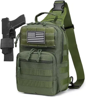 Small Tactical Military Backpack Sling Crossbody Holster Bag For Men CCW Sling Bag 10L