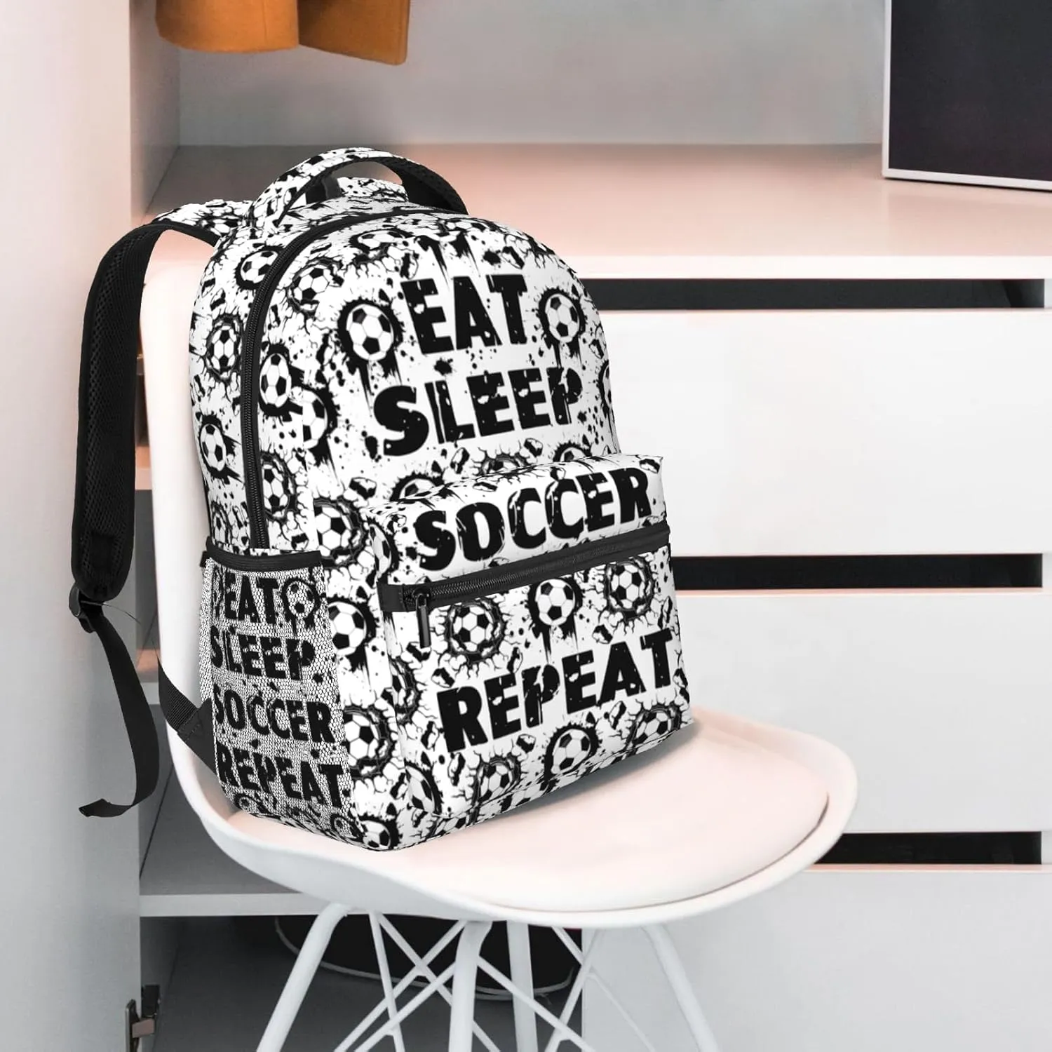 Soccer Backpack Soccer Ball Bookbag Stuff Unisex Sports Travel Bag Gifts For Girls Boys Kids Women Men Adults Players Fans 16 Inch