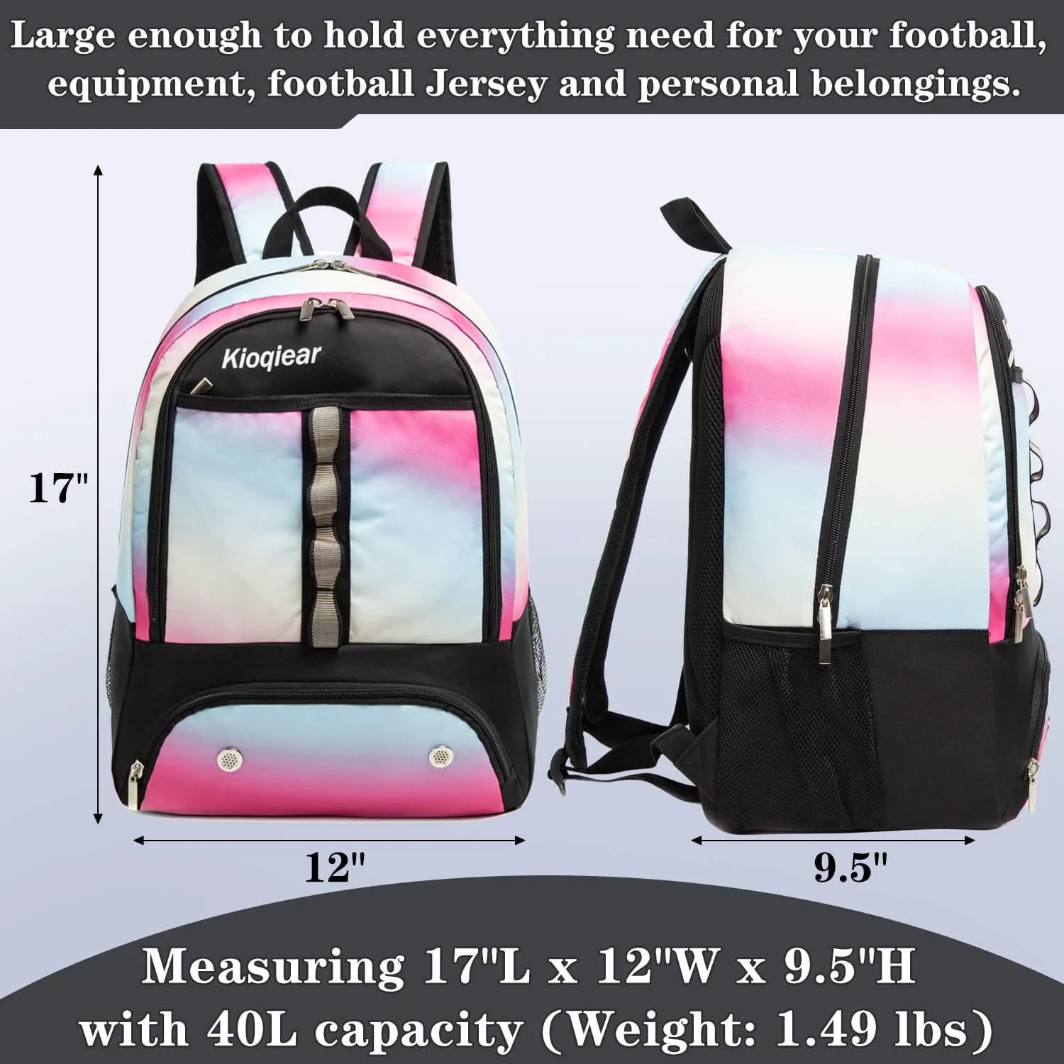 Soccer Bag,Soccer Backpack for Basketball & Volleyball & Football,Sports Bag with Ball Compartment.