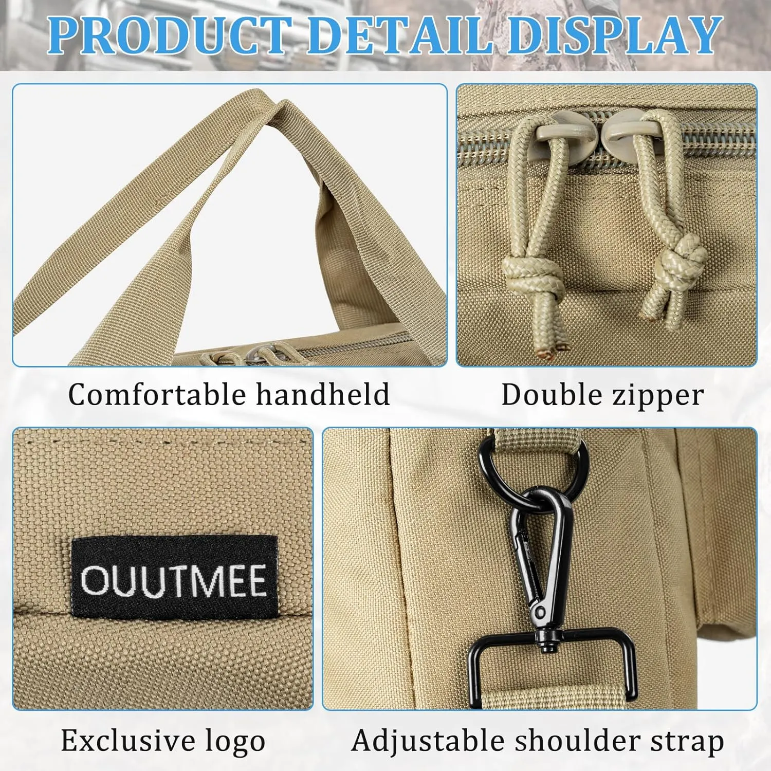 Soft Double Shotgun Rifle Case 38"/42"/46"/52" Long Rifle Bag for Hunting Shooting Range, Firearm Transportation, With Multiple Magazine Holder Pouches