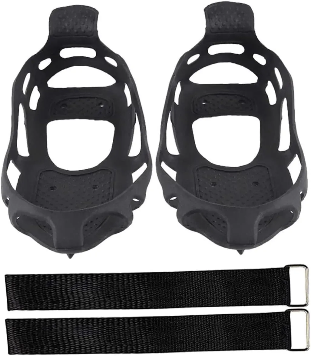 SOIMISS Climbing Shoes Grippers 24 Ice Cleats for Boots Non-Skid Crampons Traction Studs Winter Outdoor Accessory