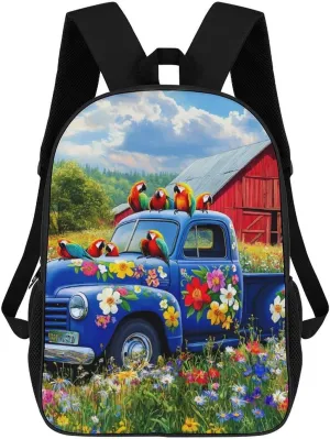 Songbirds on The Farm Laptop Backpack for Men Women 17 Inch Shoulder Bag Travel Daypack