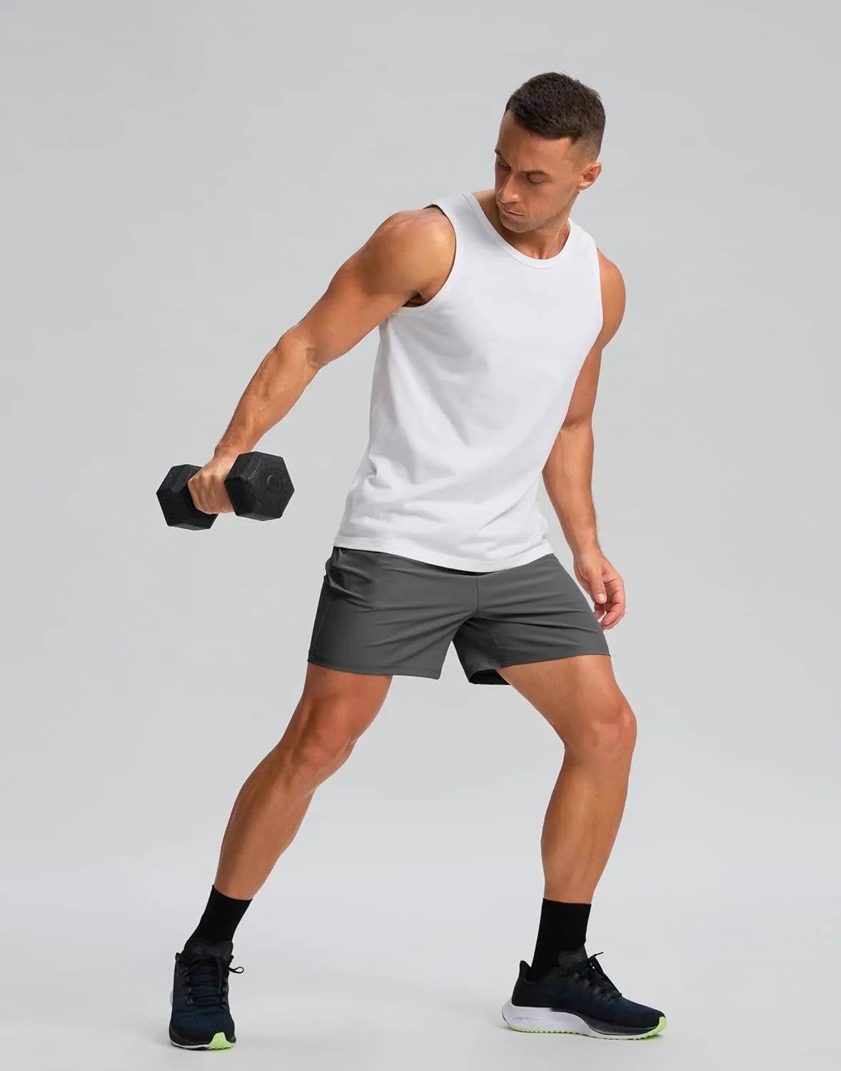 Soothfeel Men's Athletic Running Shorts with Zipper Pocket 5 Inch /7 Inch Quick Dry Tennis Gym Workout Shorts for Men