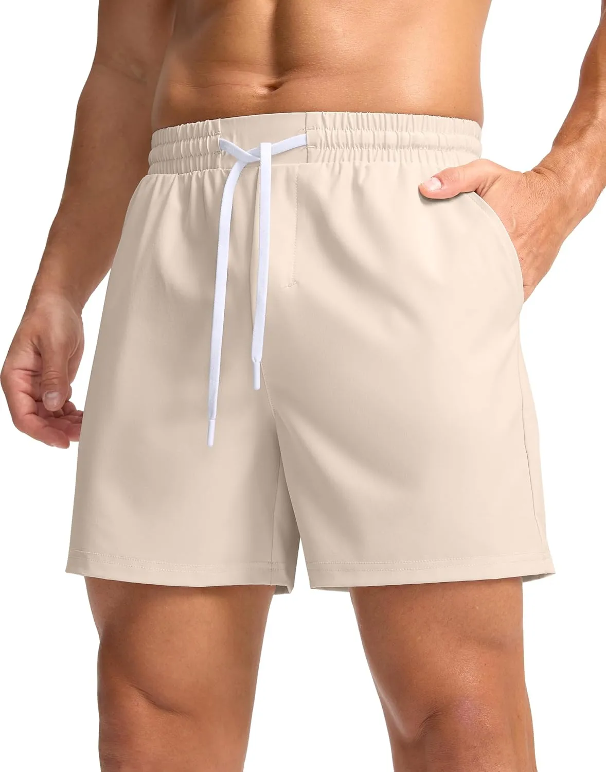 Soothfeel Men's Athletic Running Shorts with Zipper Pocket 5 Inch /7 Inch Quick Dry Tennis Gym Workout Shorts for Men