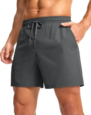 Soothfeel Men's Athletic Running Shorts with Zipper Pocket 5 Inch /7 Inch Quick Dry Tennis Gym Workout Shorts for Men