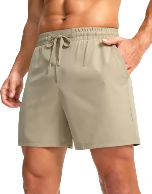 Soothfeel Men's Athletic Running Shorts with Zipper Pocket 5 Inch /7 Inch Quick Dry Tennis Gym Workout Shorts for Men