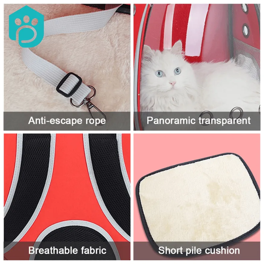 Space Pet Backpack - Breathable and Portable Cat Carrying Bag