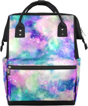Spectacular Star Diaper Bag Backpack Large Compartment Mommy Bag with Stroller Straps Waterproof Casual Daypack for Mom and Dad Travel Bag
