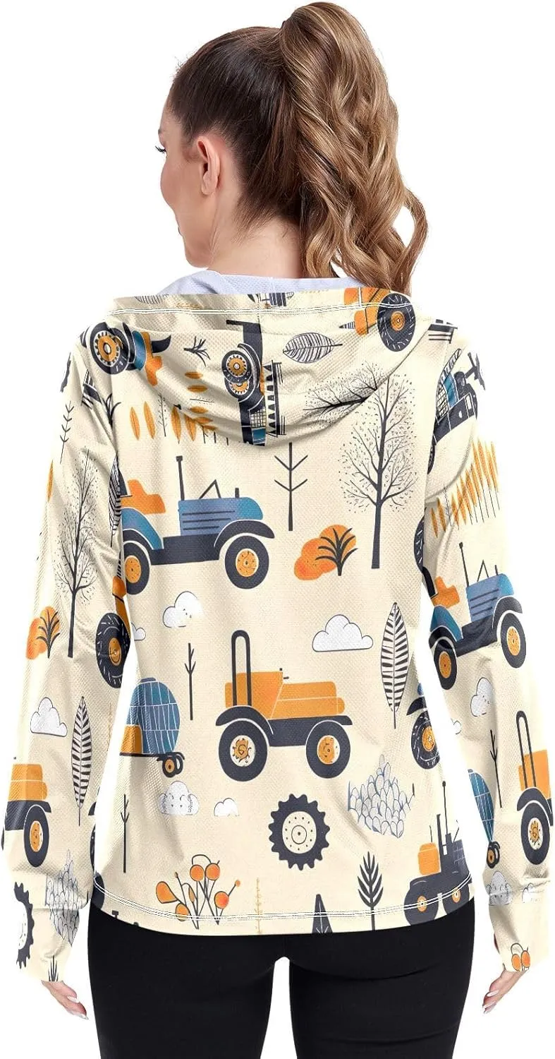 Spf Hoodie Upf 50 , Long Sleeve Top, Long Sleeve Zip up Hoodie, Hiking Shirt Women