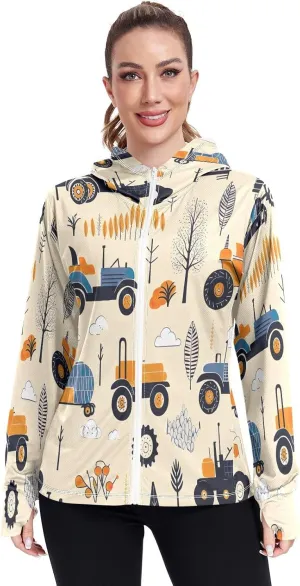 Spf Hoodie Upf 50 , Long Sleeve Top, Long Sleeve Zip up Hoodie, Hiking Shirt Women