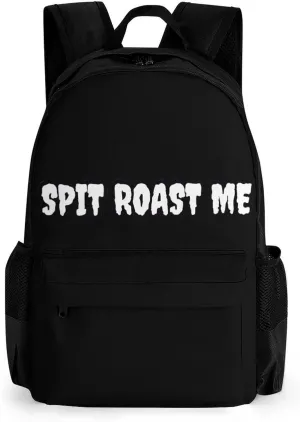 SPIT Roast ME Travel Backpack Printed 17 Inch Laptop Shoulder Bag Lightweight Daypack Portable with Pockets