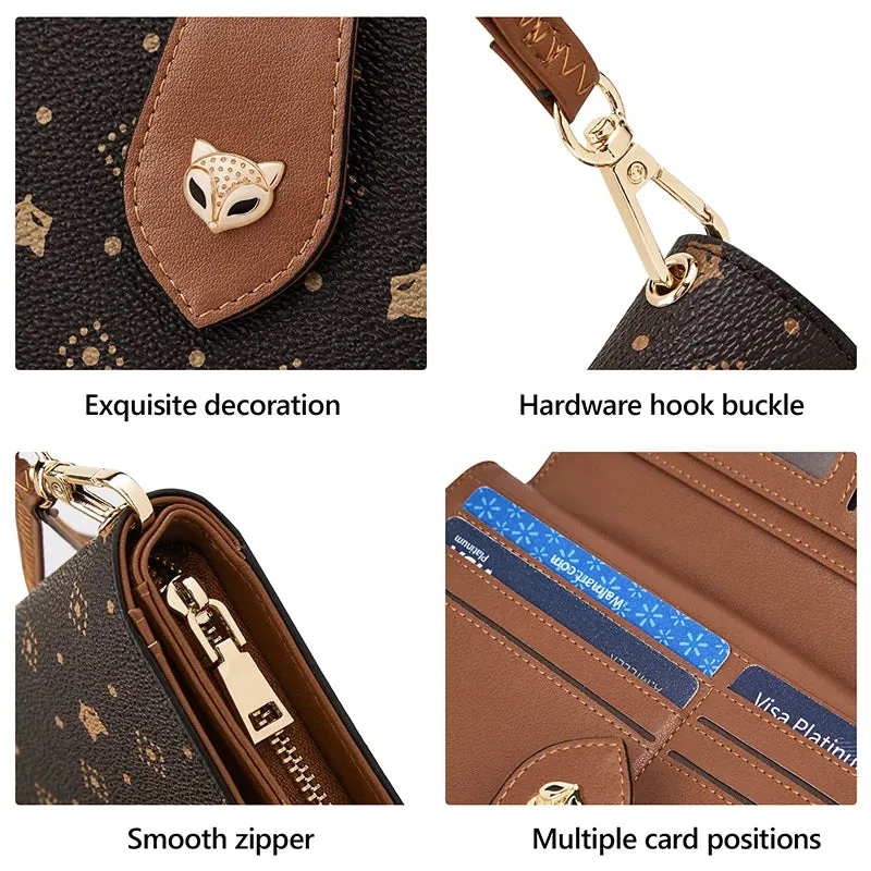 Split Leather Long Wallet