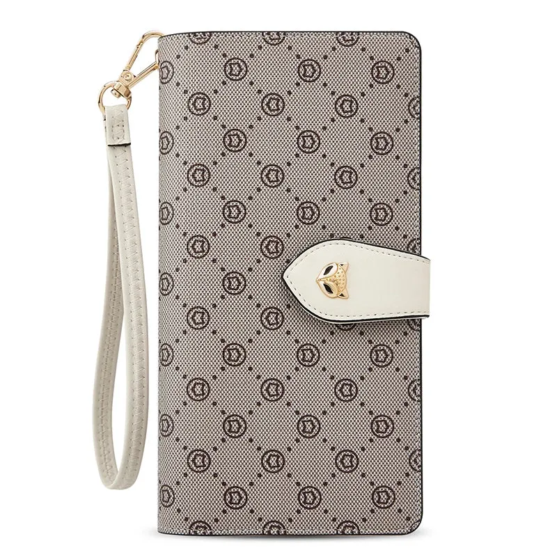 Split Leather Long Wallet