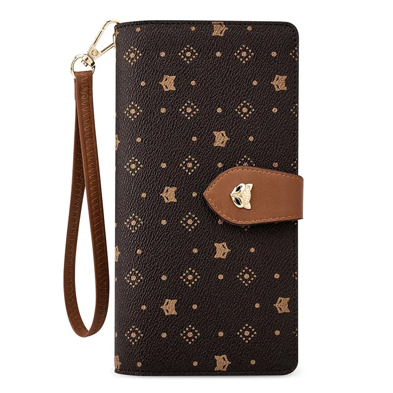Split Leather Long Wallet