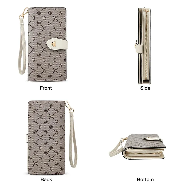 Split Leather Long Wallet