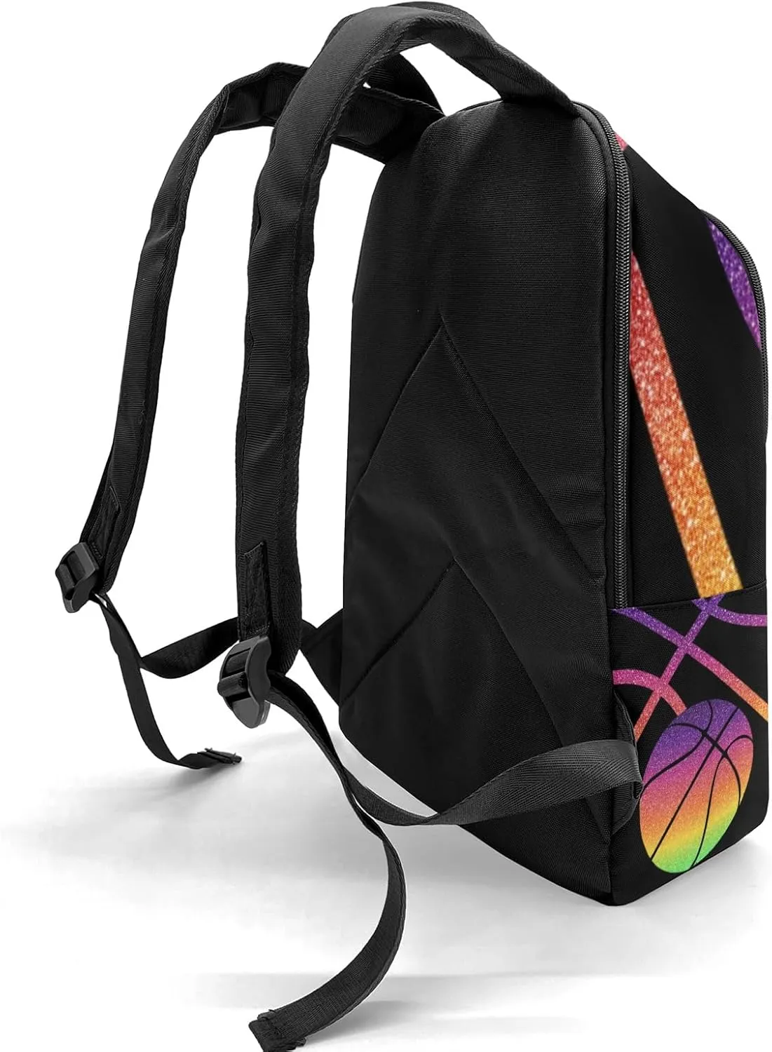 Sport Basketball Ombre Gradients Personalized Backpack for Teen Custom Travel Backpack for Boys Girs Bookbag Casual Bag Name Gift, Design 10, EU5566SS