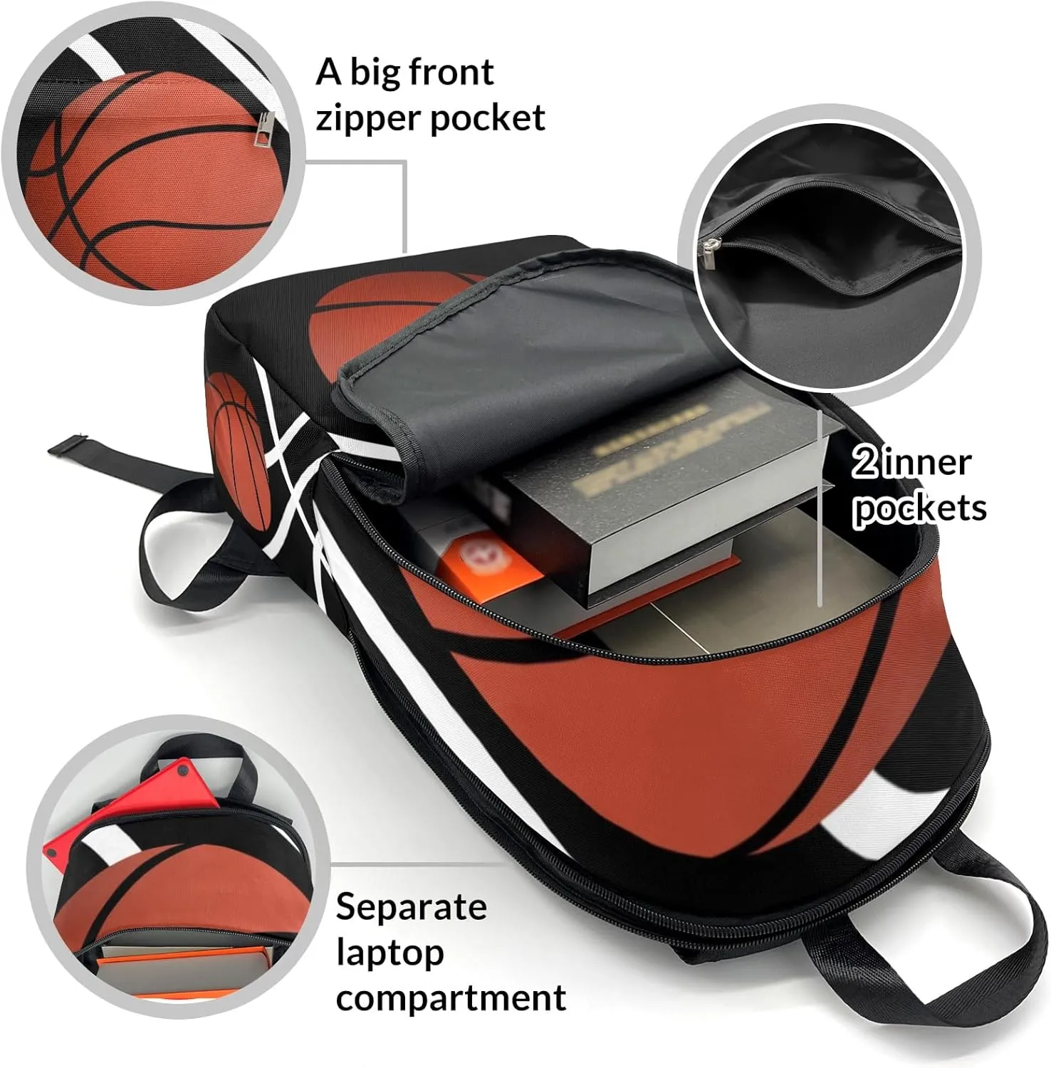 Sport Basketball Player Name Personalized Backpack for Teen Custom Travel Backpack for Boys Girs Bookbag Casual Bag Name Gift