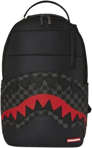 Sprayground Black Puffer Grey Check Backpack, One Size, Black
