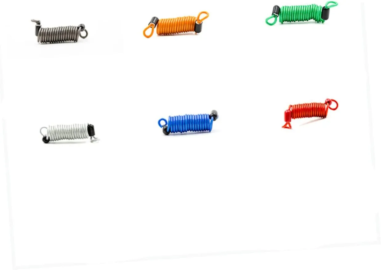 Spring Wire Lock Rope 6 Pack 1.5m 8cm Coiled Practical for Backpack Bike Handbag Outdoor Use