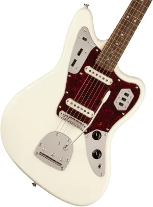 Squier Classic Vibe FSR 60s Jaguar Electric Guitar, Olympic White, Laurel Fingerboard