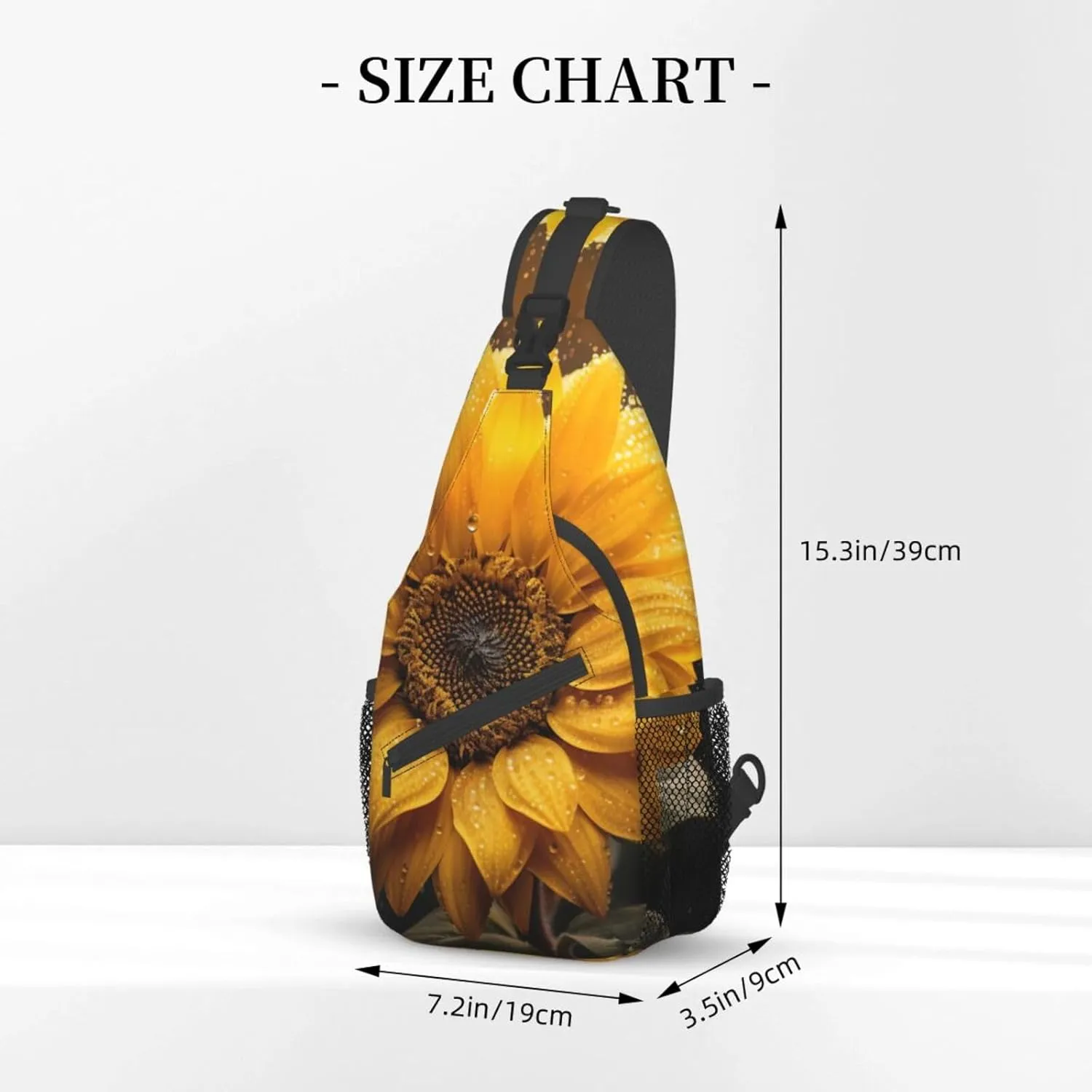 SSIMOO Beautiful Sunflower 4 Versatile Travel Hiking Backpack-Perfect For Outdoor Cycling,Chest Shoulder Bag