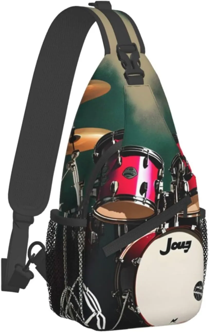 SSIMOO Jazz Drum Versatile Travel Hiking Backpack-Perfect For Outdoor Cycling,Chest Shoulder Bag
