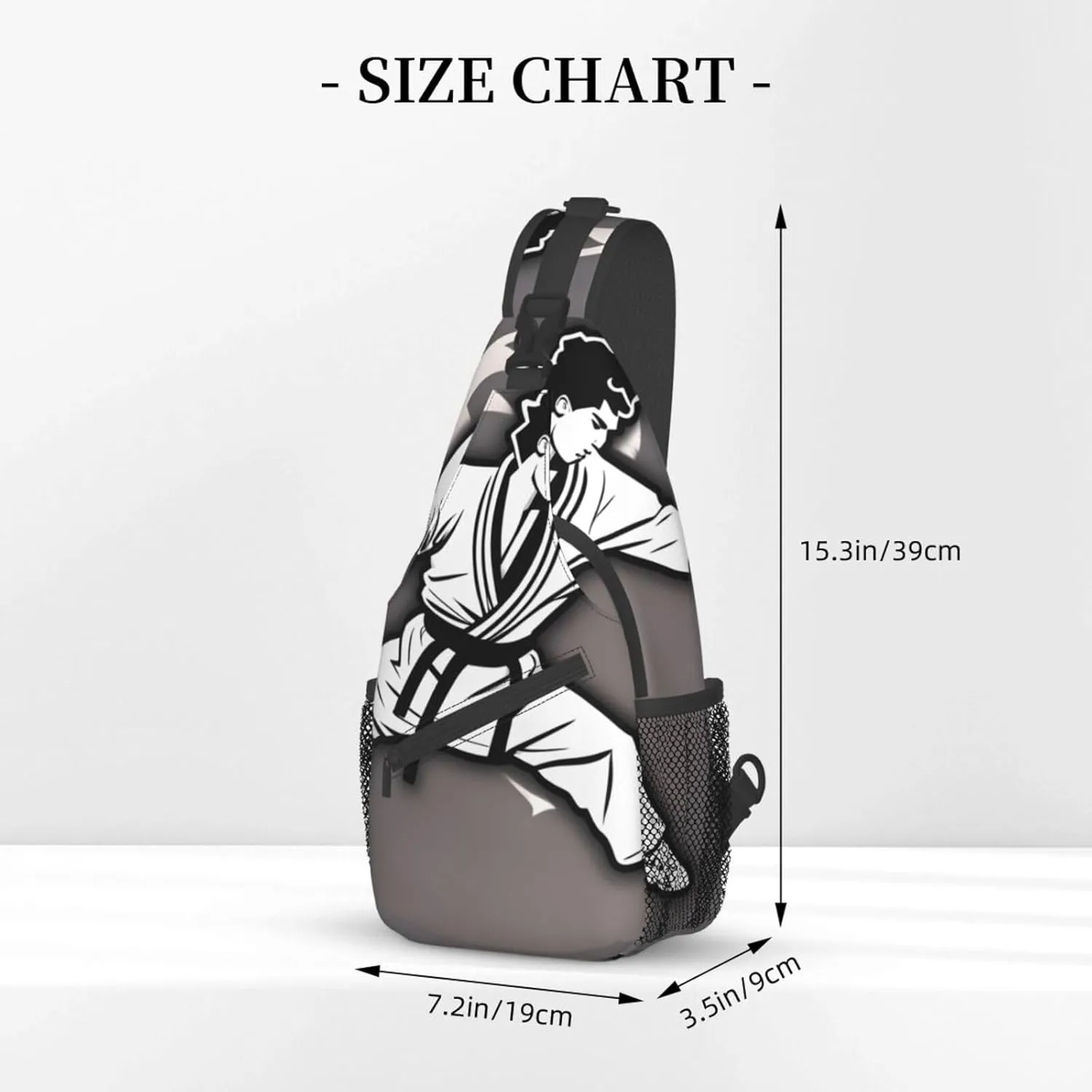SSIMOO Karate-Highkick-Icon Versatile Travel Hiking Backpack-Perfect For Outdoor Cycling,Chest Shoulder Bag