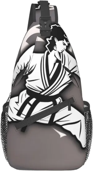SSIMOO Karate-Highkick-Icon Versatile Travel Hiking Backpack-Perfect For Outdoor Cycling,Chest Shoulder Bag