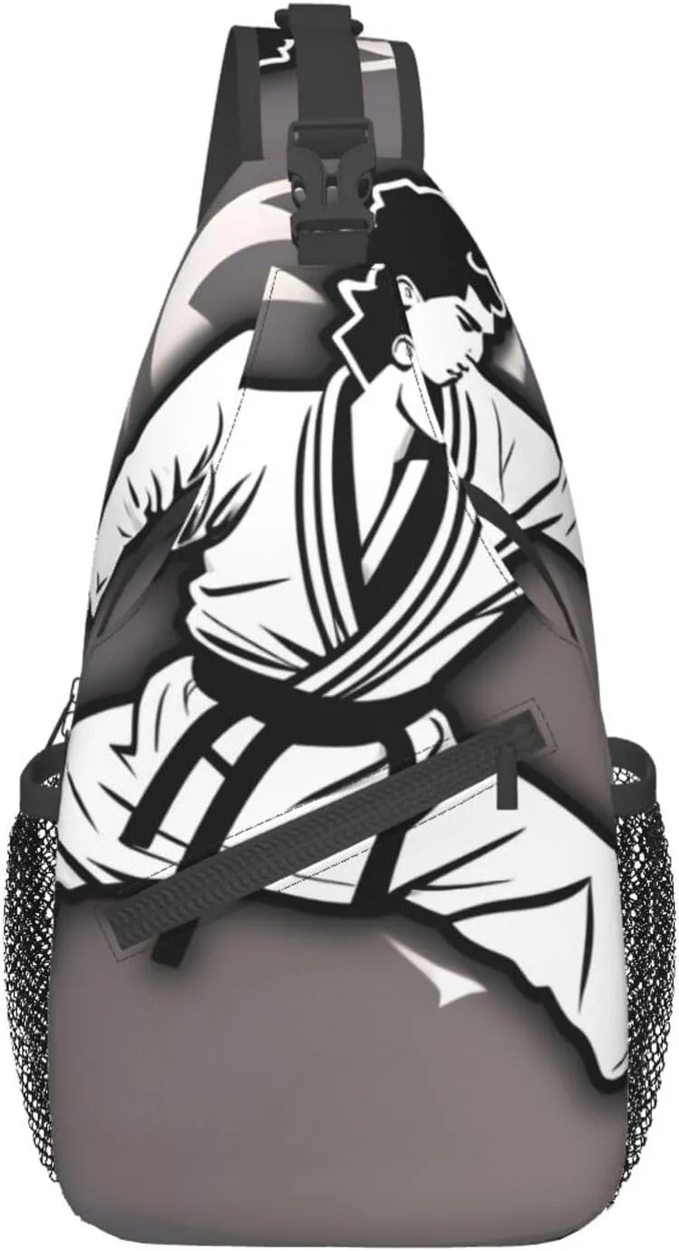 SSIMOO Karate-Highkick-Icon Versatile Travel Hiking Backpack-Perfect For Outdoor Cycling,Chest Shoulder Bag