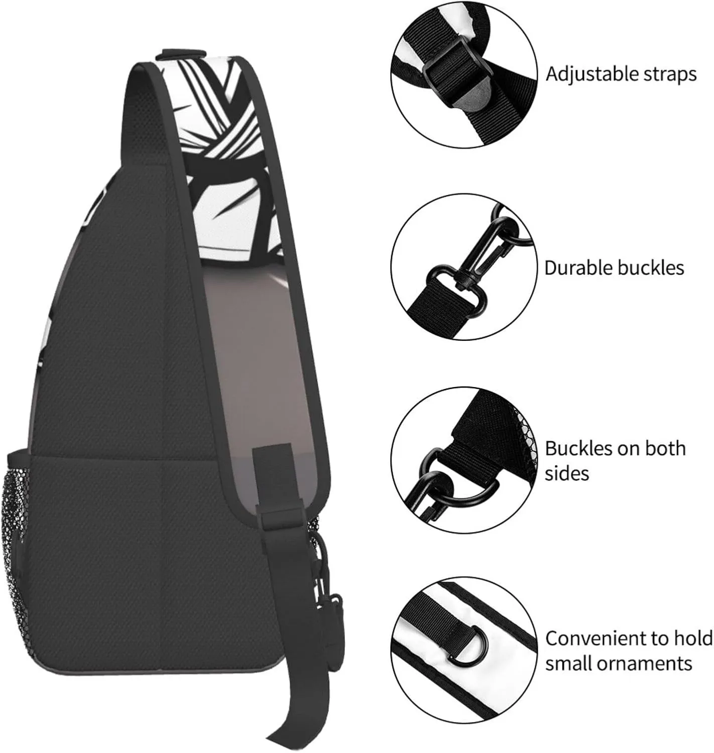 SSIMOO Karate-Highkick-Icon Versatile Travel Hiking Backpack-Perfect For Outdoor Cycling,Chest Shoulder Bag