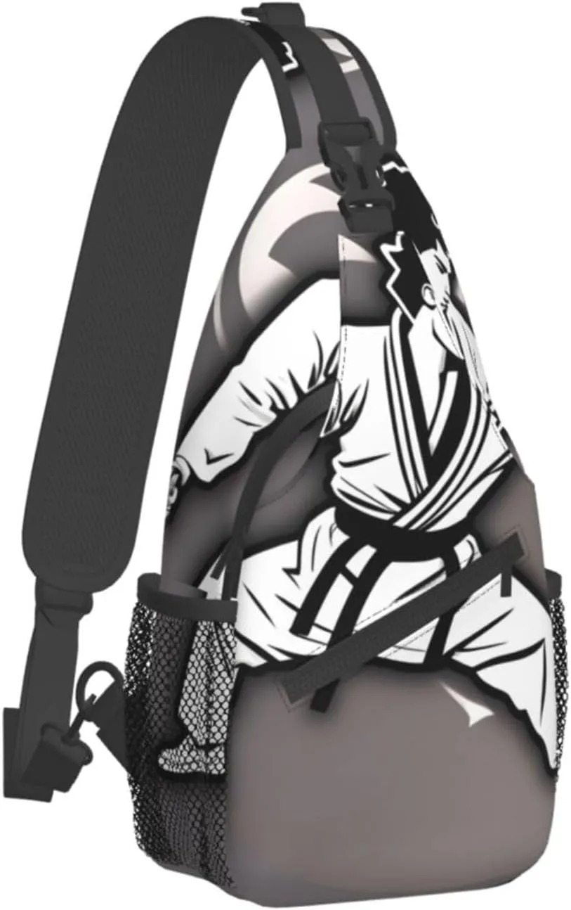 SSIMOO Karate-Highkick-Icon Versatile Travel Hiking Backpack-Perfect For Outdoor Cycling,Chest Shoulder Bag