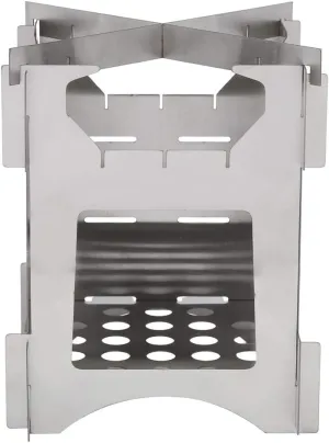 Stainless Steel Wood Burning Stove,Lightweight Foldable Camping Stove Portable Wood Burning Camping Stove for Backpacking Camping Hiking