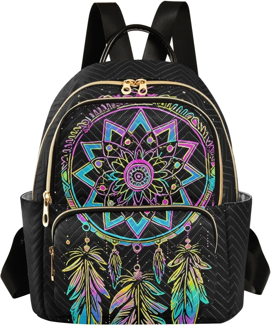 Star Dream Catcher Fashion Travel Backpack for Women Multi Pockets Lightweight Purse for Women-S