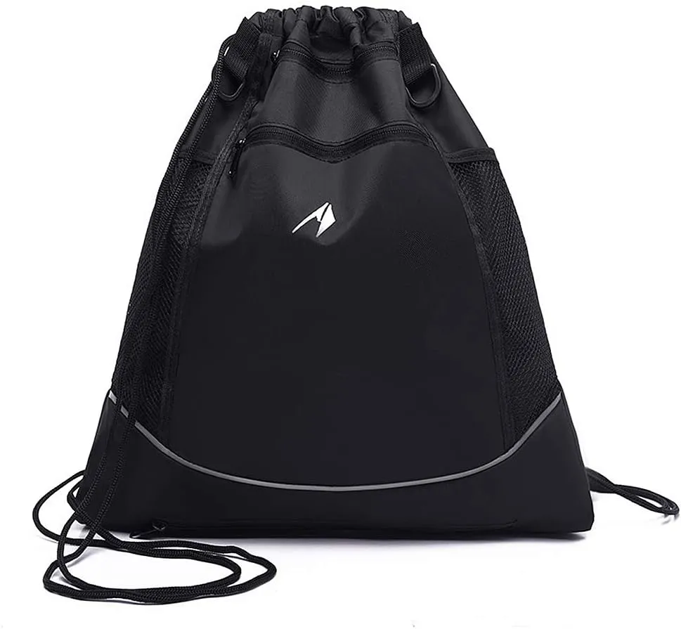 STAY GENT Drawstring Basketball Backpack for Boys, Foldable Soccer Backpack Gym Bag Sackpack Sports Sack with Detachable Ball Mesh Bag for Volleyball Baseball Yoga