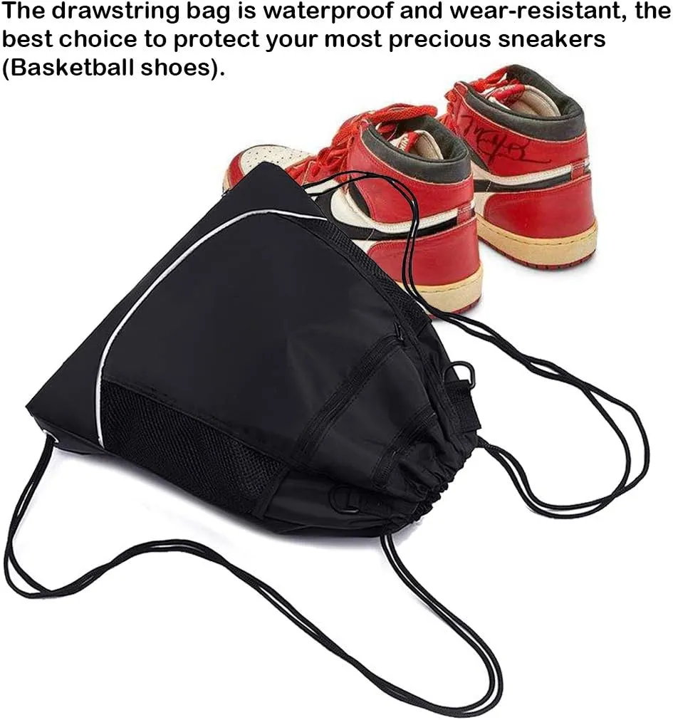STAY GENT Drawstring Basketball Backpack for Boys, Foldable Soccer Backpack Gym Bag Sackpack Sports Sack with Detachable Ball Mesh Bag for Volleyball Baseball Yoga