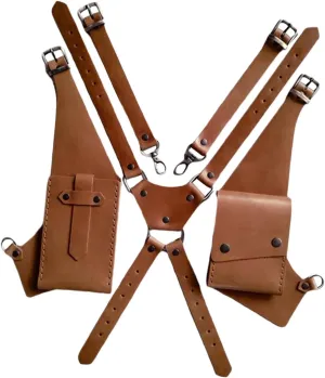 Steampunk Shoulder Harness Bag Wallet Pouch for Camping Work Cosplay Short Trips