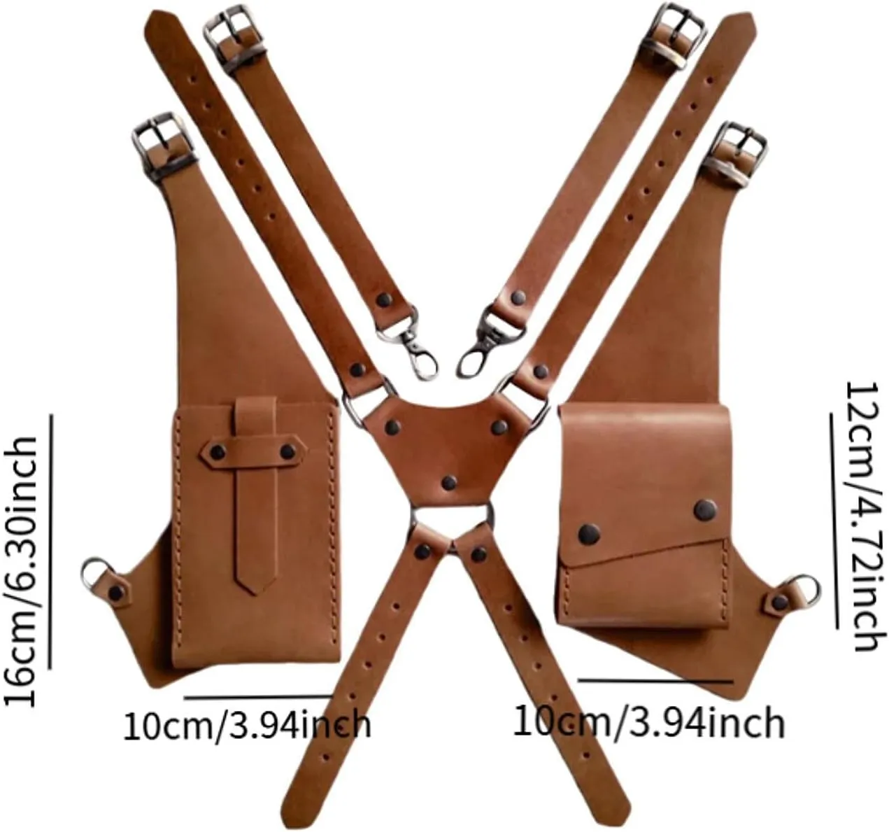 Steampunk Shoulder Harness Bag Wallet Pouch for Camping Work Cosplay Short Trips