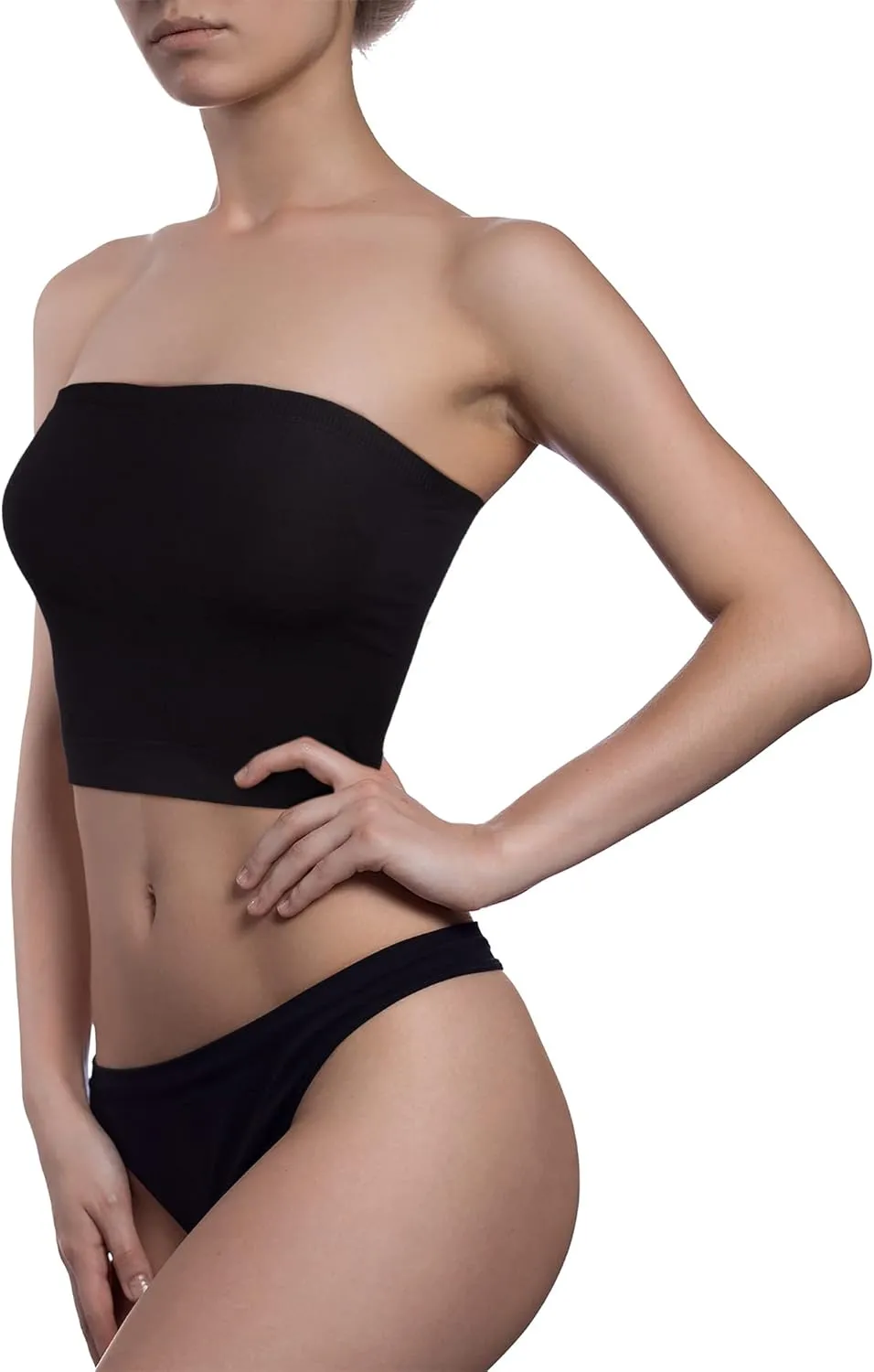 Strapless Bandeau Bra Non Padded Stretchy Bandeau Tube Bra Seamless Strapless Bralette for Women Girls