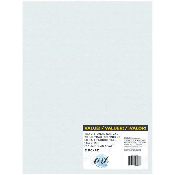 Stretch Canvas, 12" x 16" - Art Supply Basics - American Crafts