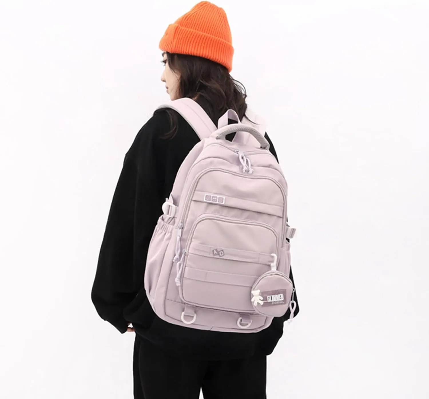 Student School Backpack Travel Backpack Laptop Bag Large Capacity Casual Daypacks Stylish Backpack Aesthetic Bag, Gray, as the pic show