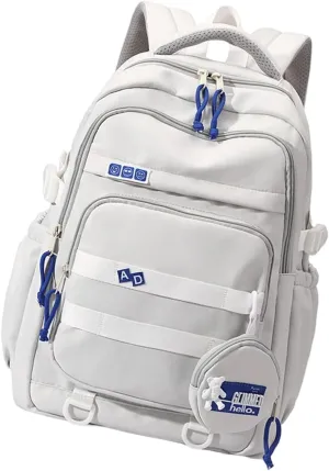 Student School Backpack Travel Backpack Laptop Bag Large Capacity Casual Daypacks Stylish Backpack Aesthetic Bag, Gray, as the pic show
