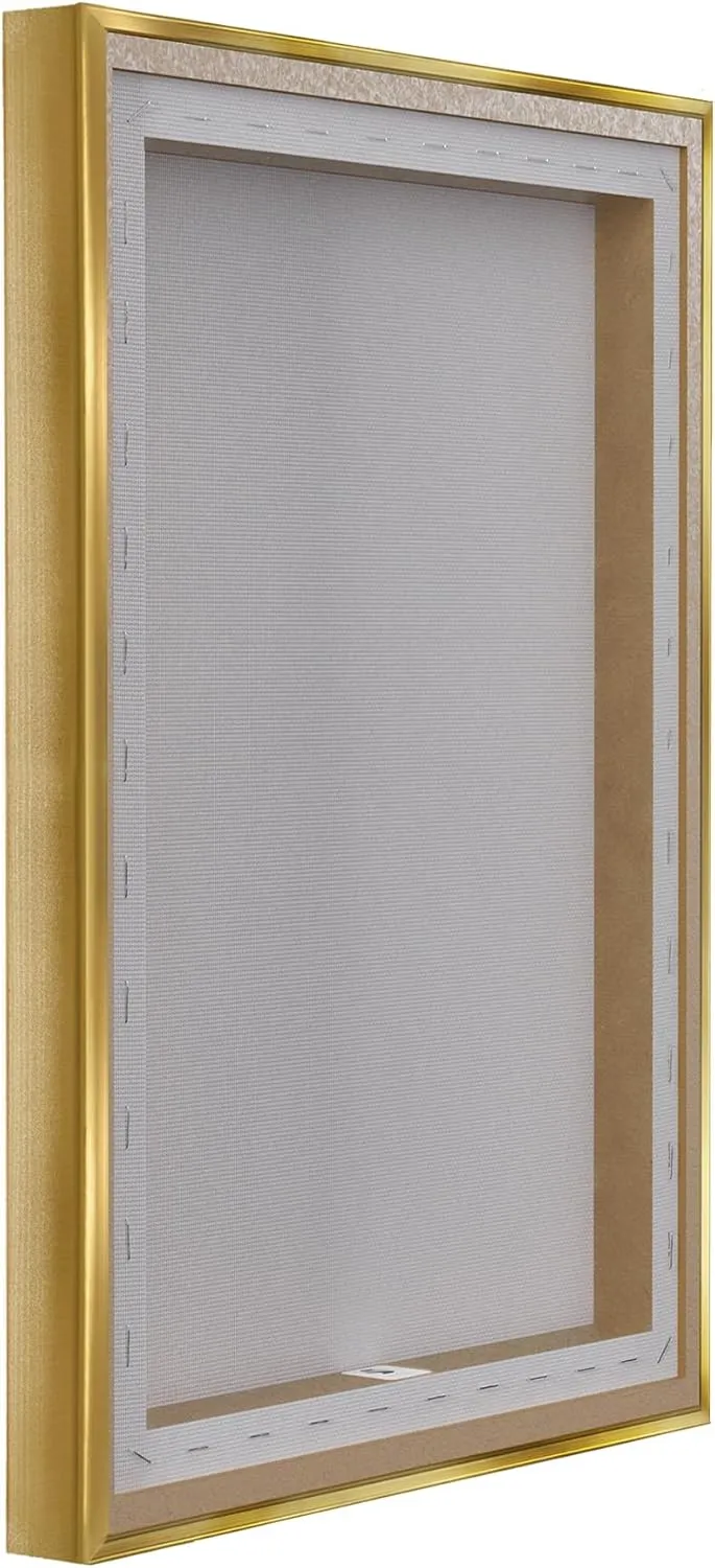 Stupell Industries Summer Sunrise Dock Gold Framed Floater Canvas Wall Art, design by Mike Calascibetta, 25 x 17