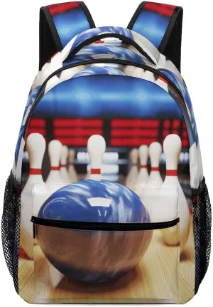 Stylish Backpack, Bowling Print Durable Backpack Travel Backpack Hiking Backpack Ergonomic Backpack Comfortable Backpack