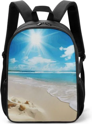 Stylish Backpack, Bright Sunshine Summer Beach Print Durable Backpack Travel Backpack Hiking Backpack Ergonomic Backpack Comfortable Backpack