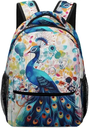 Stylish Backpack, Color Peacock Print Durable Backpack Travel Backpack Hiking Backpack Ergonomic Backpack Comfortable Backpack