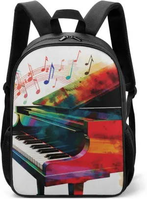 Stylish Backpack, Colorful Piano Keyboard Music Print Durable Backpack Travel Backpack Hiking Backpack Ergonomic Backpack Comfortable Backpack