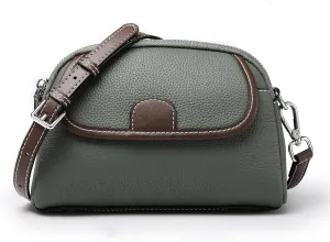 Stylish Ladies Square Crossbody Bag Large Capacity Leather Wallet with Adjustable Shoulder Strap