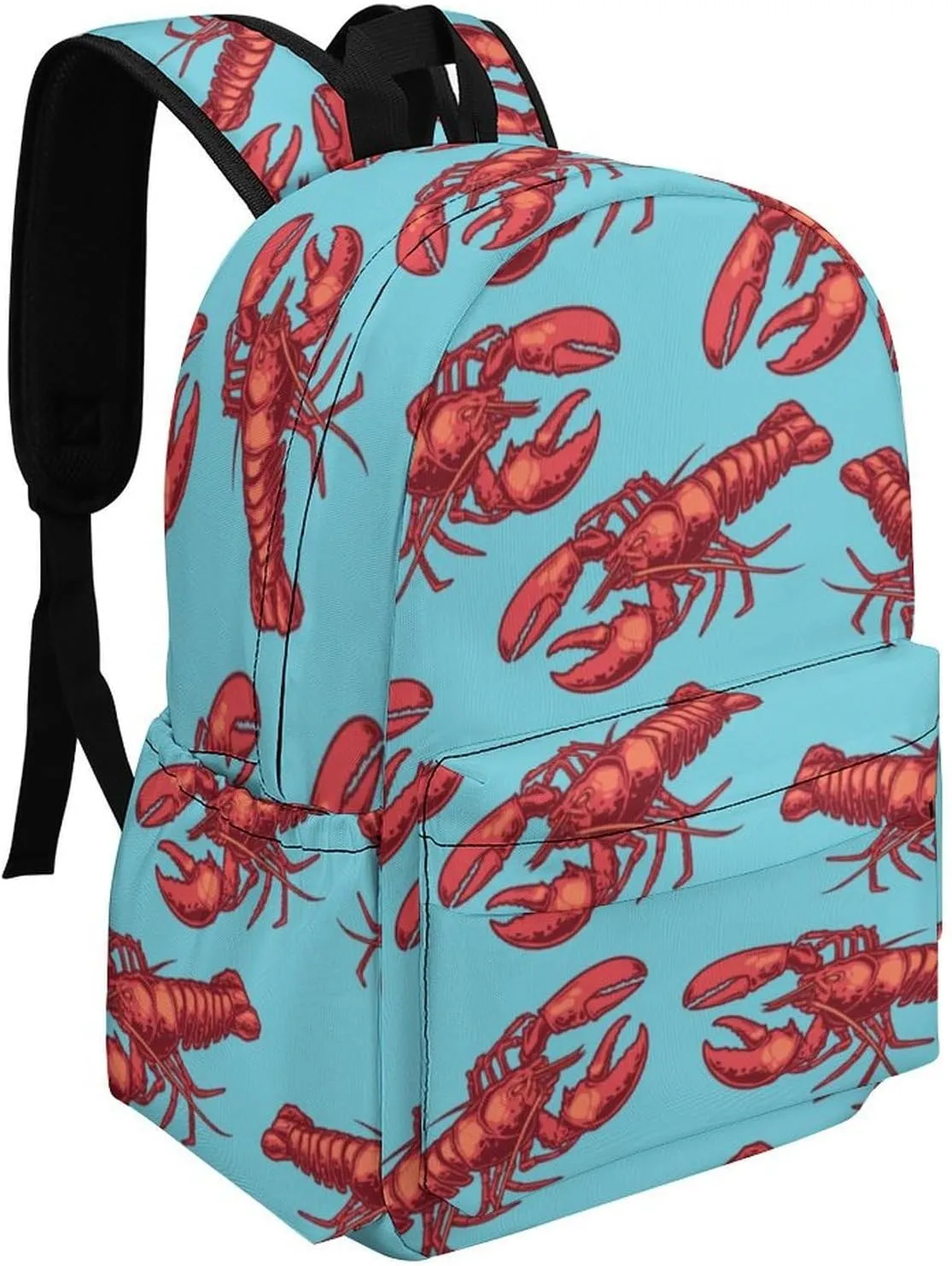 Summer Marine Crayfish Casual Travel Backpack Lightweight with Multi Compartment Laptop Bagpack for Women Men Hiking Business Work