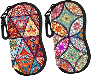 Sunglass Case Soft Glass Case For Women 2 Pack Reading Eyeglass Pouch Easy To Carry Sunglasses Pouch With Hook
