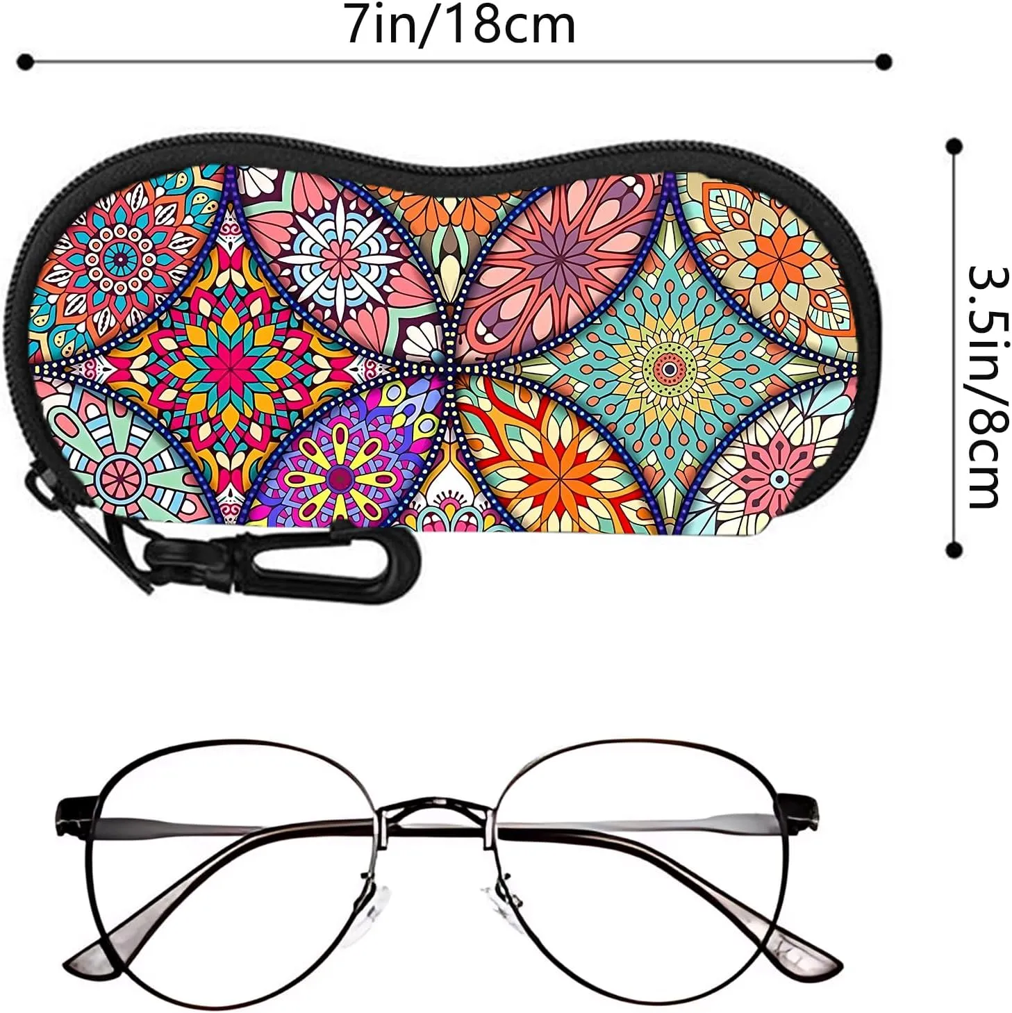 Sunglass Case Soft Glass Case For Women 2 Pack Reading Eyeglass Pouch Easy To Carry Sunglasses Pouch With Hook